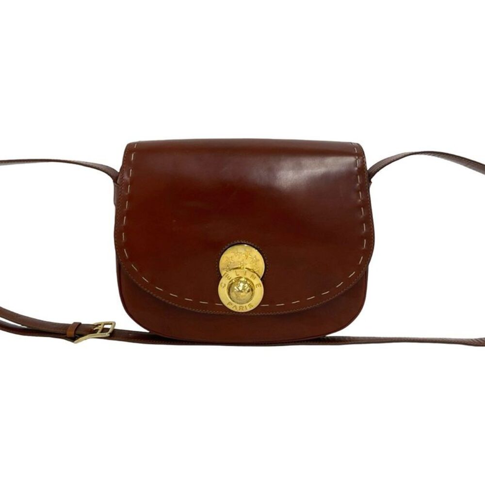 Celine Star Ball Circle Logo Leather Shoulder Bag